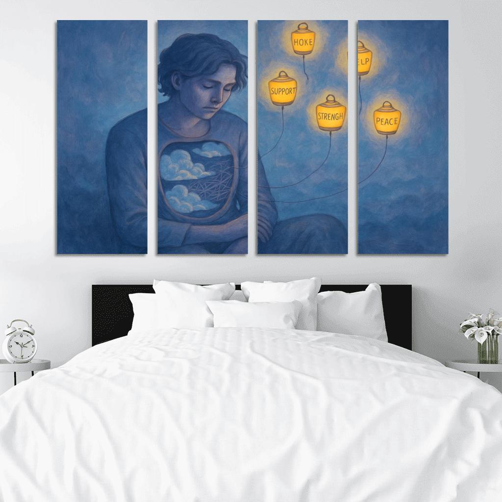 Quiet Minds Loud Canvases one-piece frames