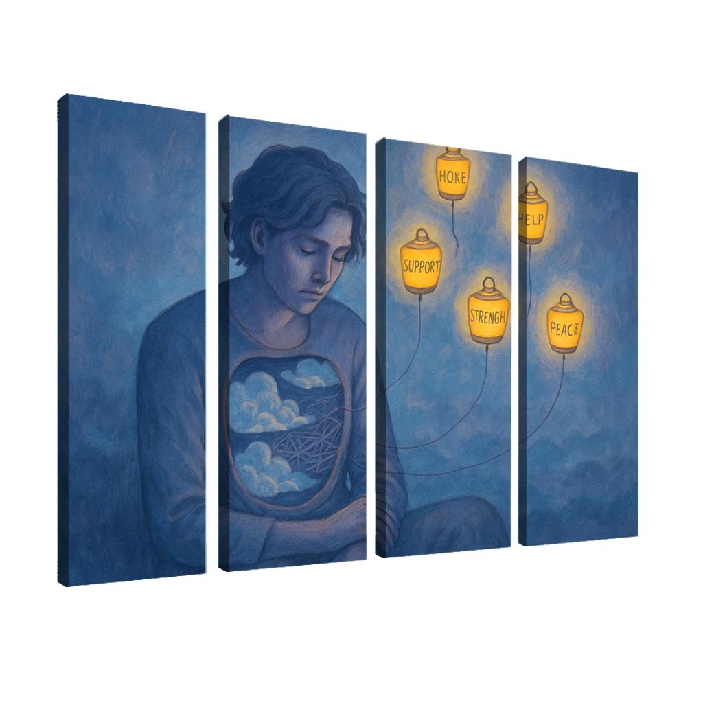 Quiet Minds Loud Canvases one-piece frames