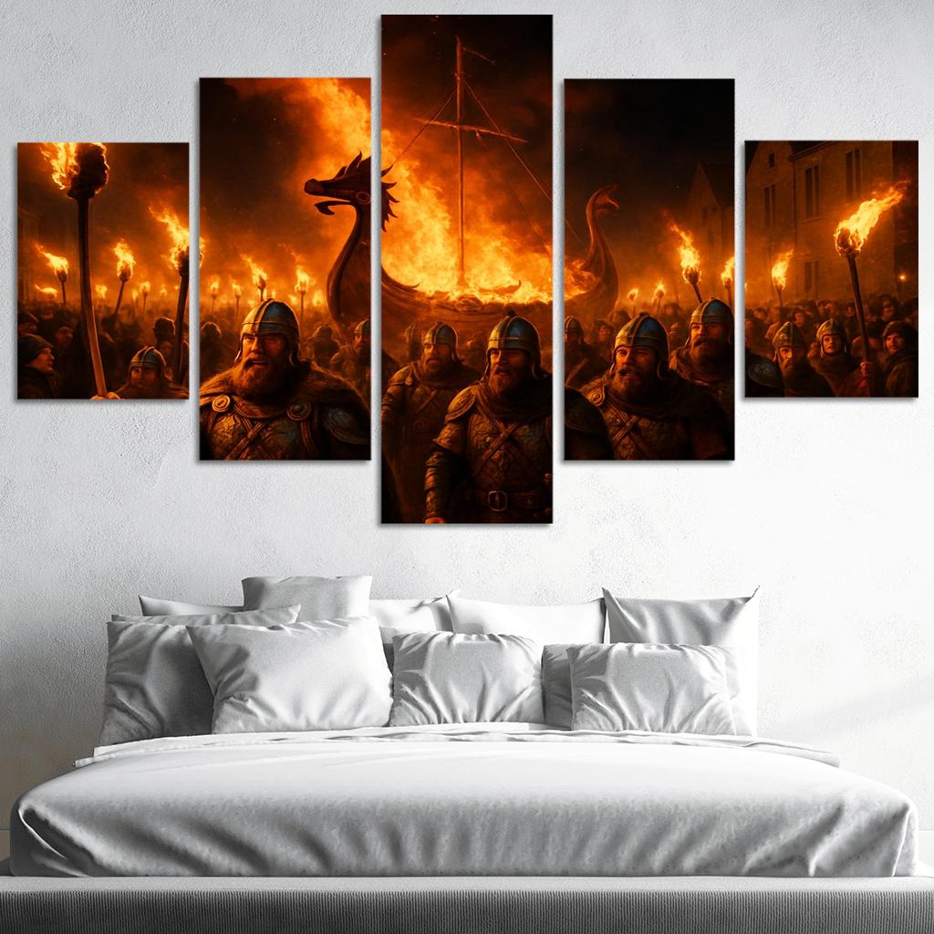 Up Helly Aa Fire Festival premium artwork frames
