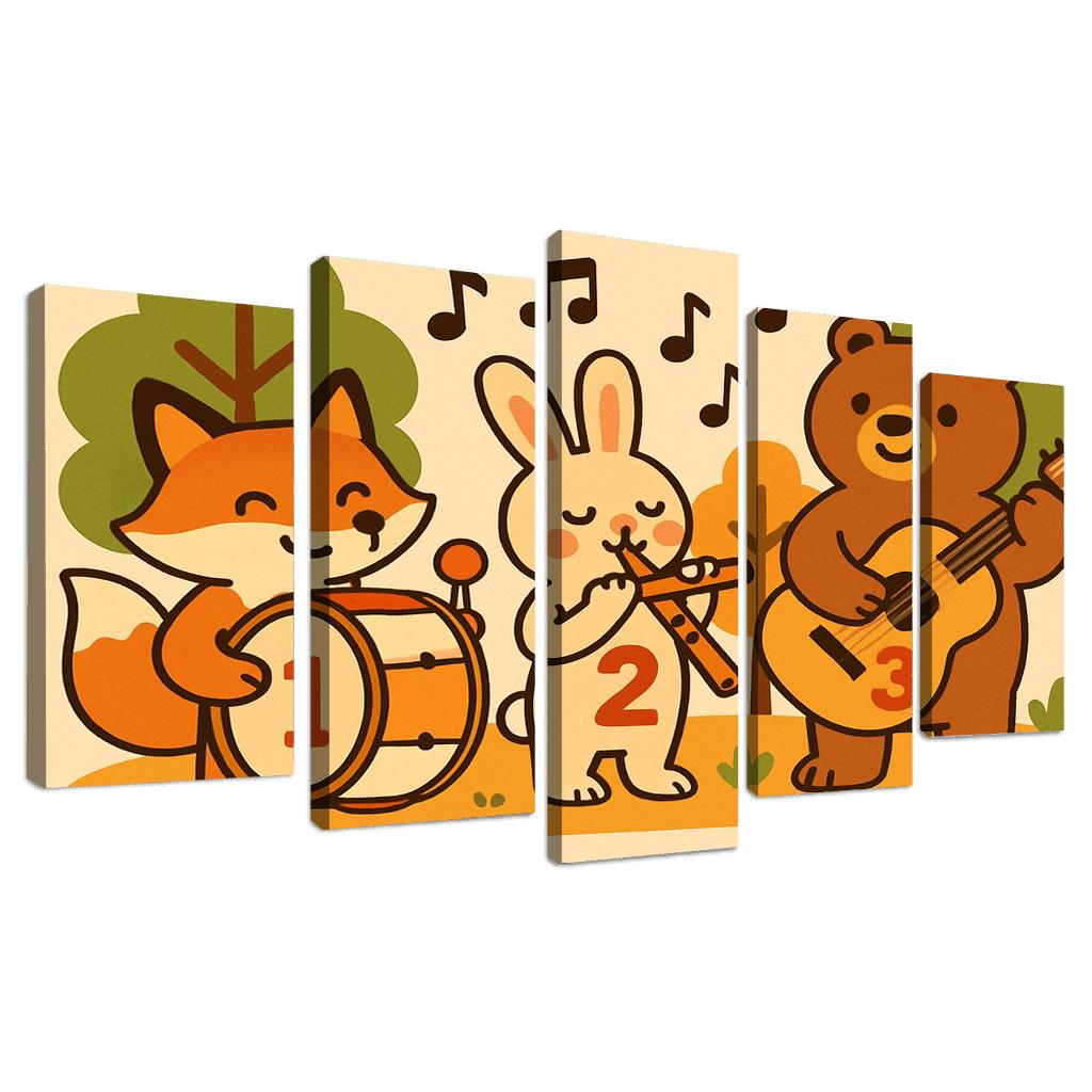 Forest Orchestra Of Counting Critters canvas paintings frame