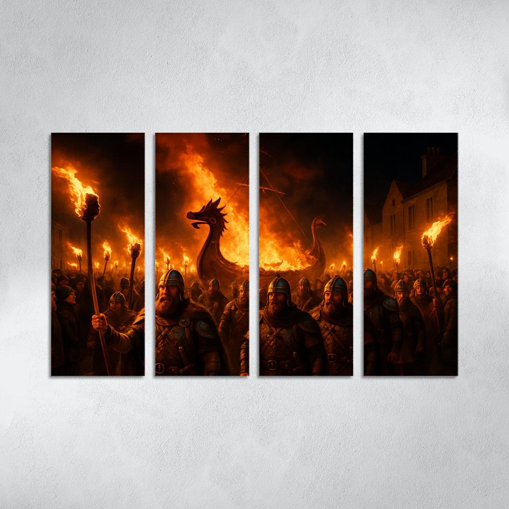 Up Helly Aa Fire Festival premium artwork frames