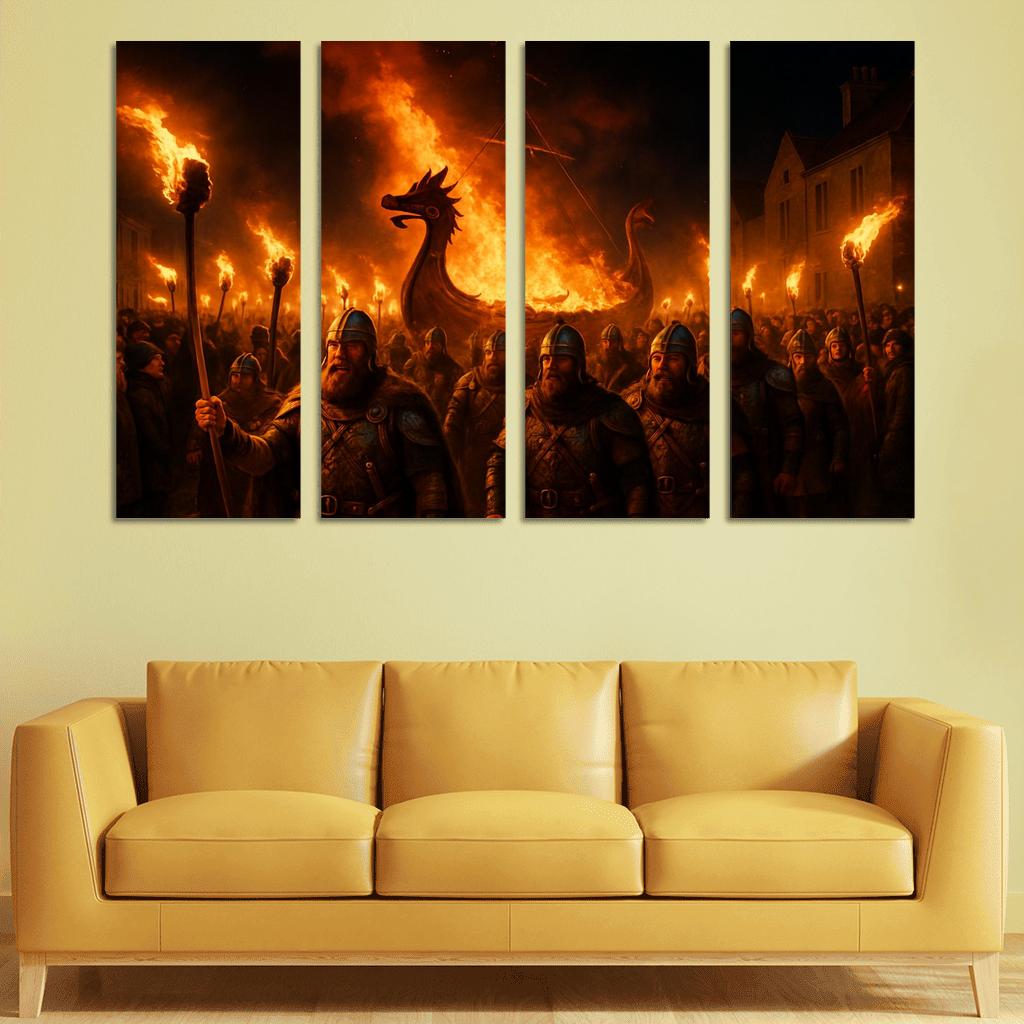 Up Helly Aa Fire Festival premium artwork frames