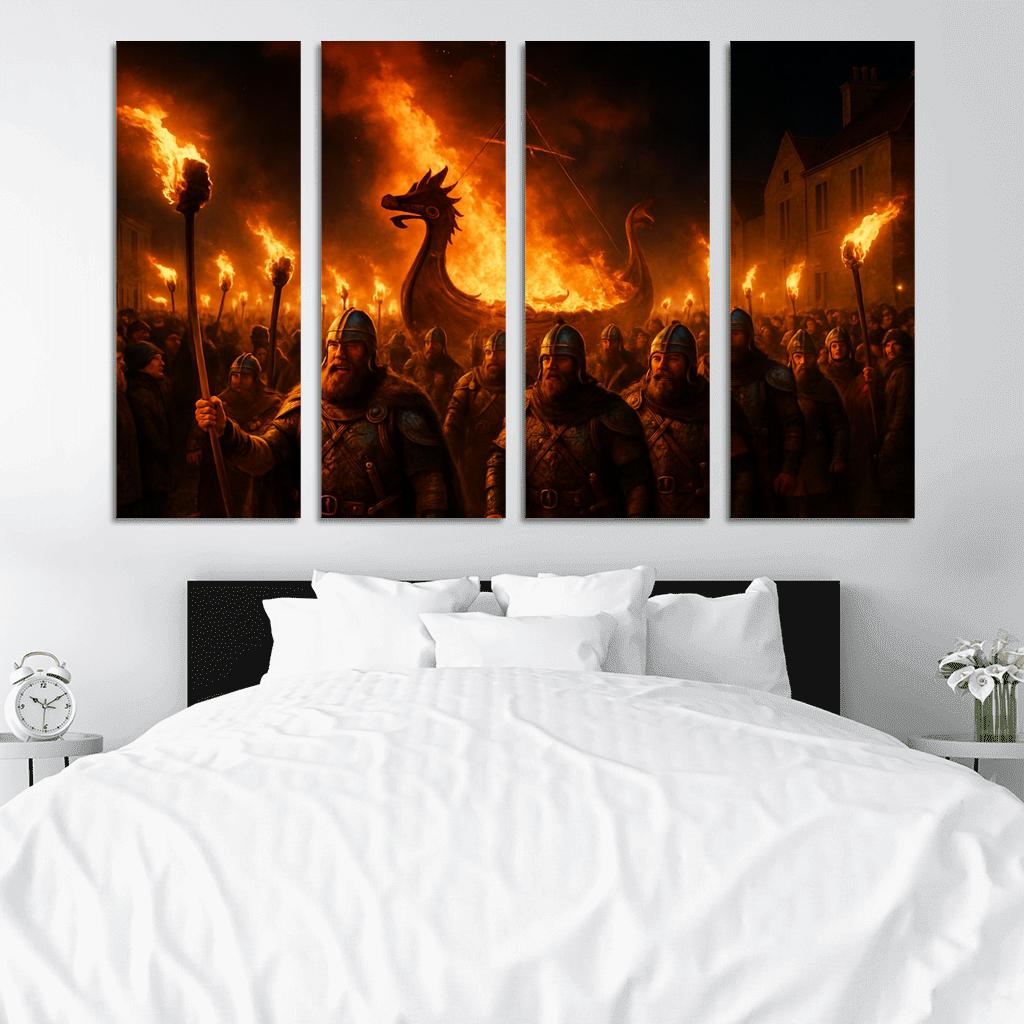 Up Helly Aa Fire Festival premium artwork frames