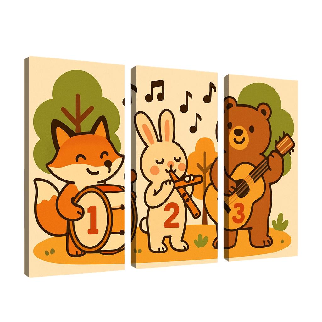 Forest Orchestra Of Counting Critters canvas paintings frame