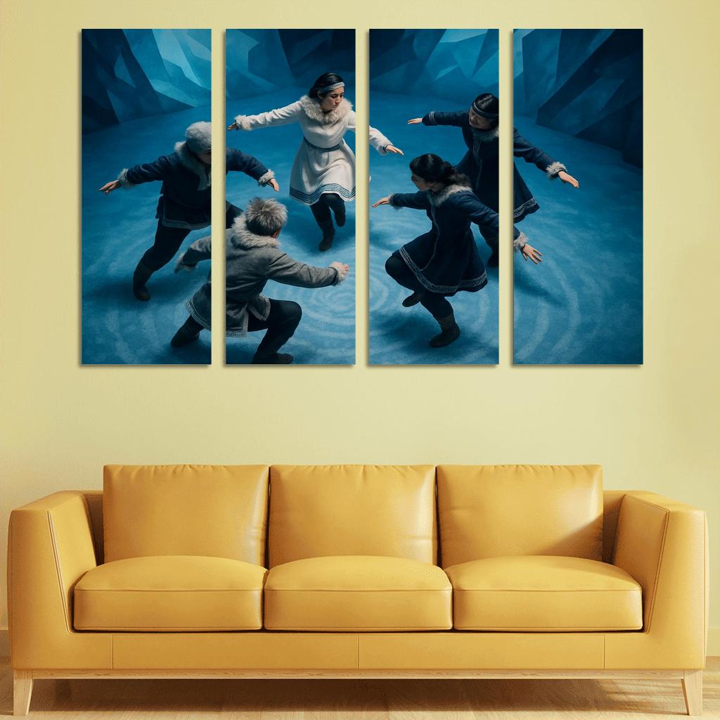 Arctic Pulse Step oil paintings frame