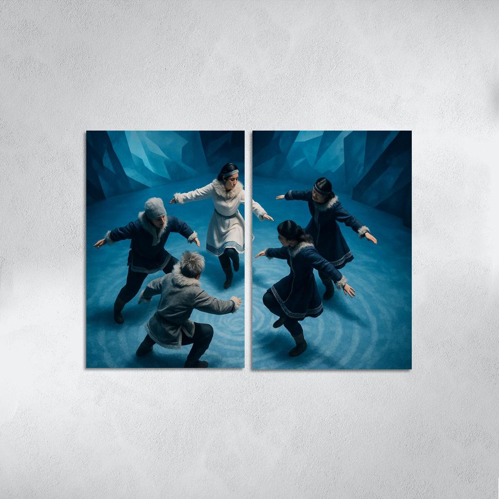 Arctic Pulse Step oil paintings frame