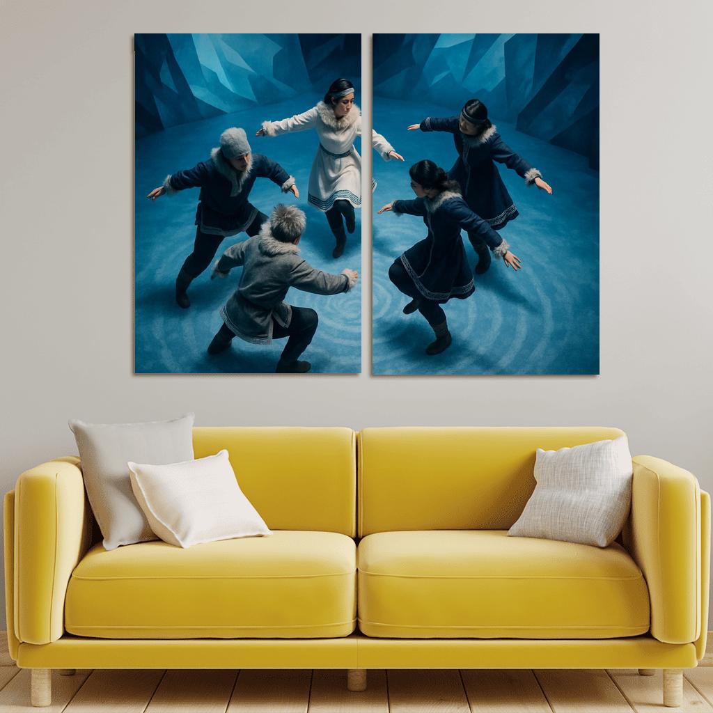 Arctic Pulse Step oil paintings frame
