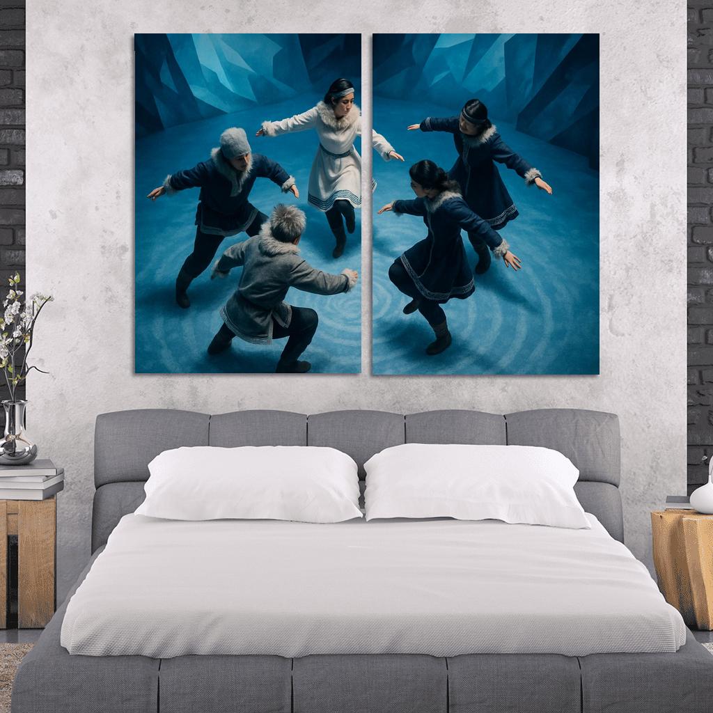 Arctic Pulse Step oil paintings frame