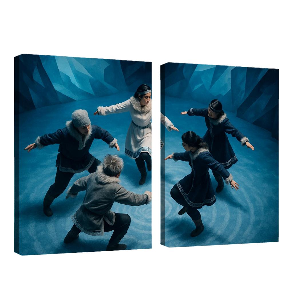 Arctic Pulse Step oil paintings frame