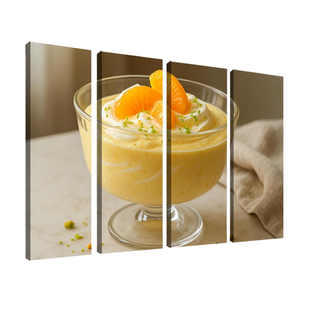 Saffron Citrus Cloud Pudding oil paintings frame