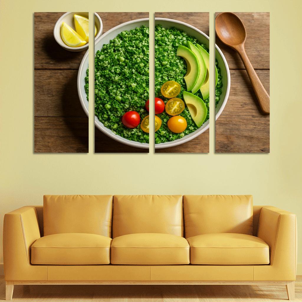 Emerald Herb Garden Quinoa Salad oil paintings frame