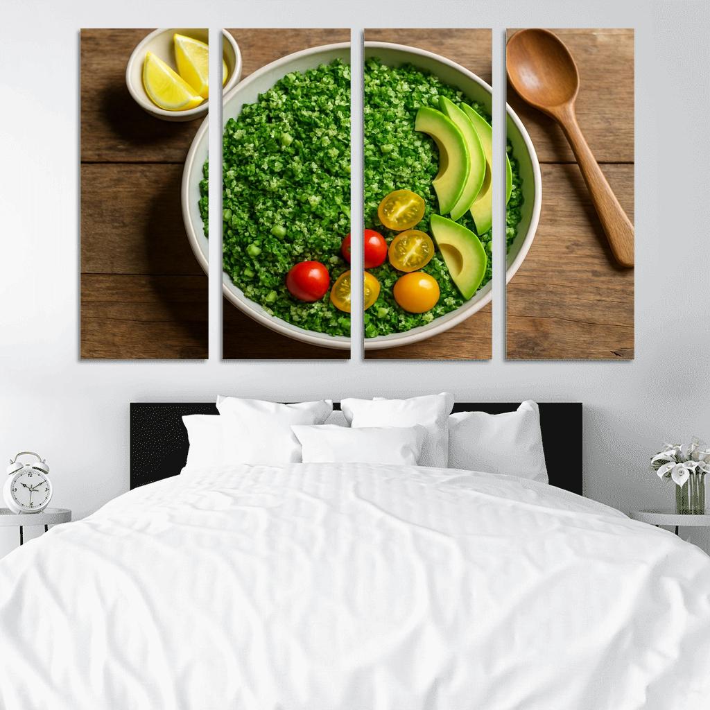 Emerald Herb Garden Quinoa Salad oil paintings frame