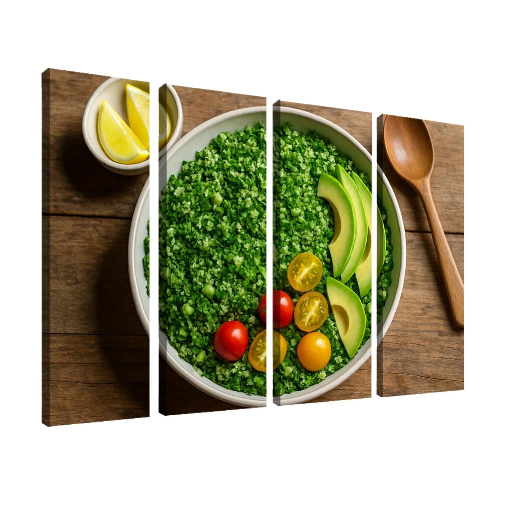 Emerald Herb Garden Quinoa Salad oil paintings frame