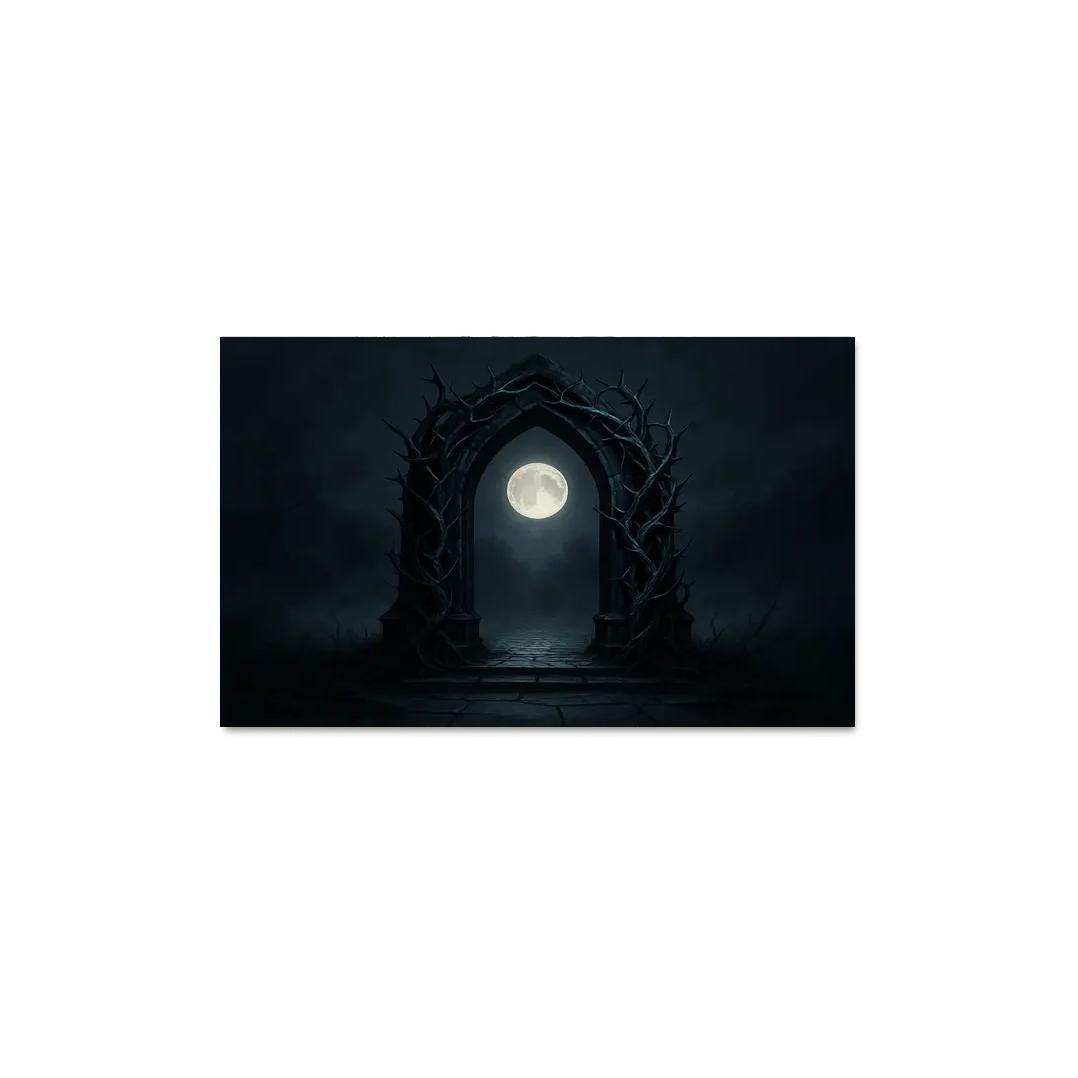 Thorn Crowned Moon Gateway abstract paintings frame
