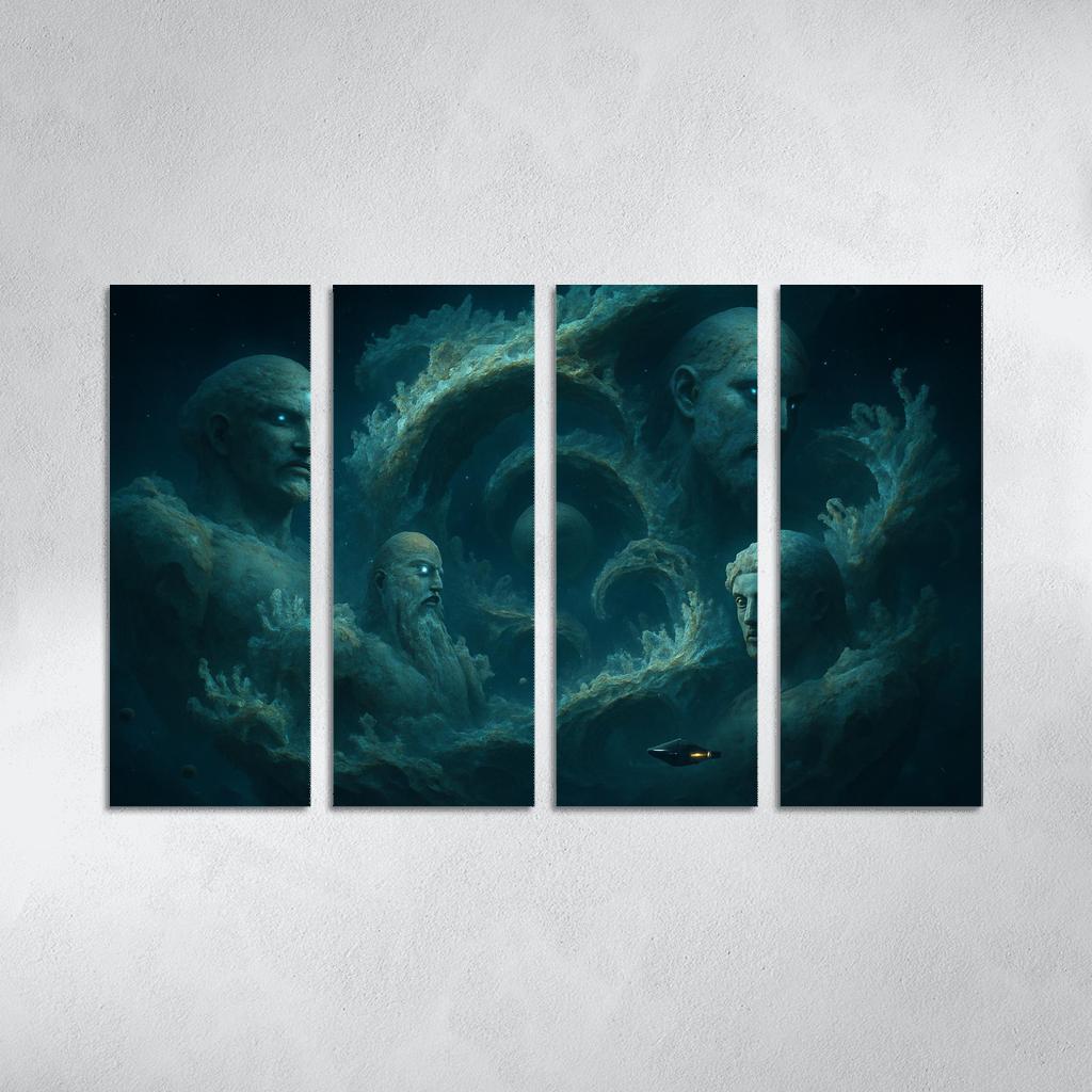Astral Reef Of The Silent Titans abstract paintings frame