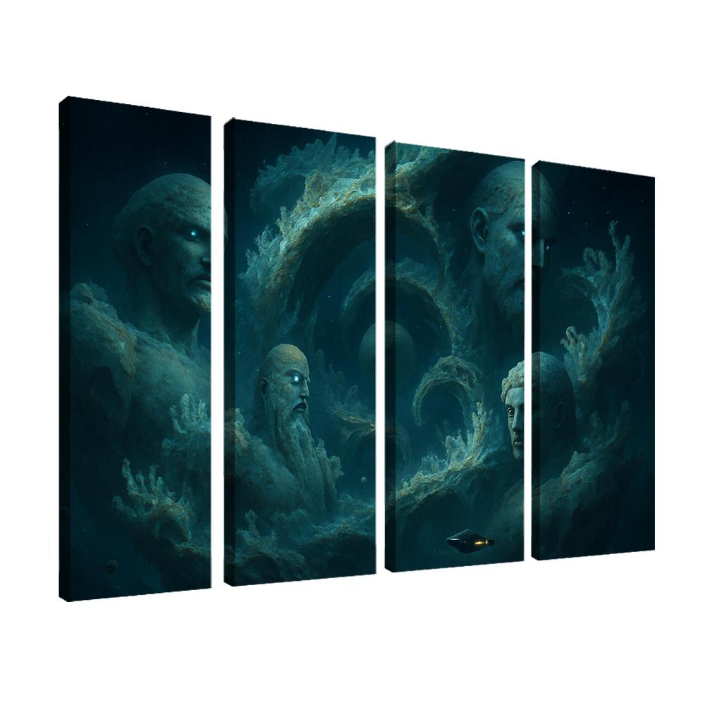 Astral Reef Of The Silent Titans abstract paintings frame