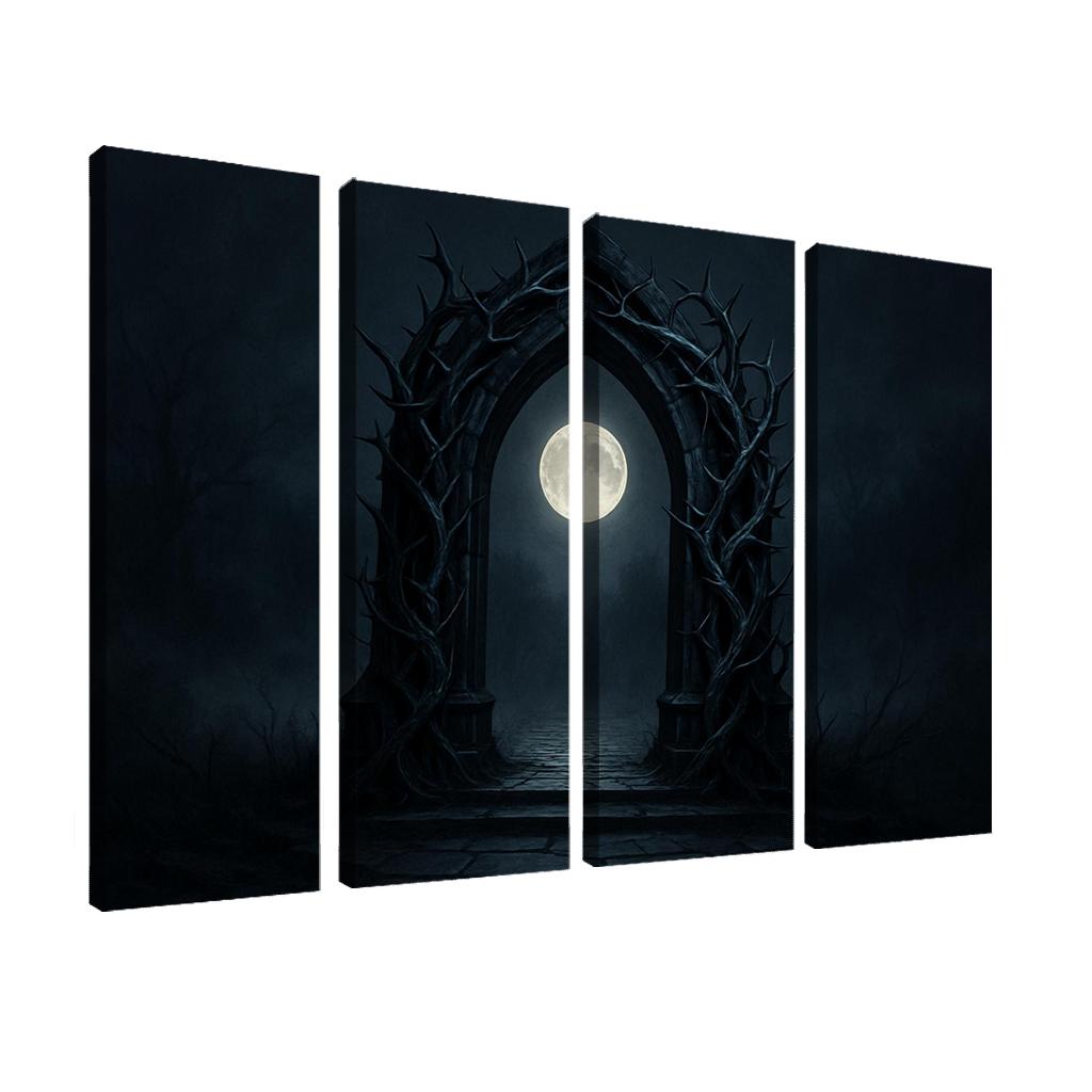 Thorn Crowned Moon Gateway abstract paintings frame