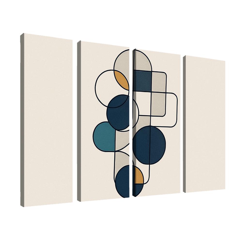 Geometric Echo Flow framed paintings