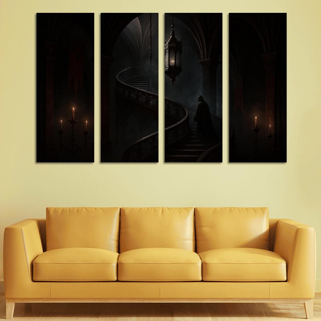 Nocturne Reliquary Staircase framed paintings