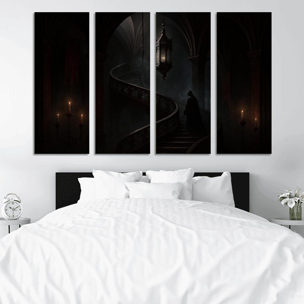 Nocturne Reliquary Staircase framed paintings