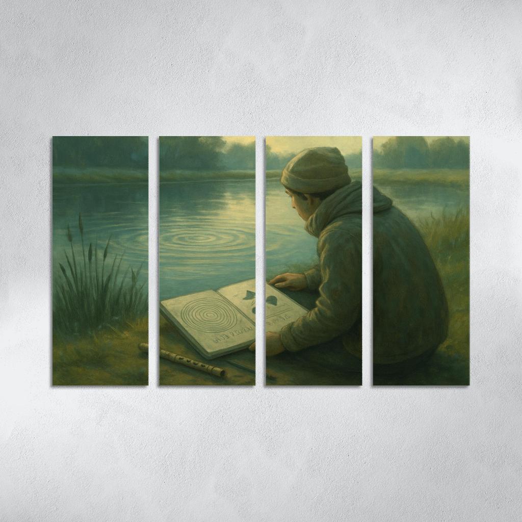 Acoustic Ecology Field Journaling abstract paintings frame