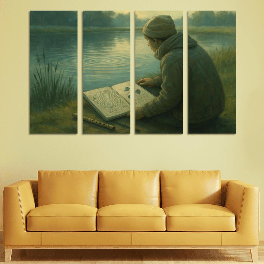 Acoustic Ecology Field Journaling abstract paintings frame