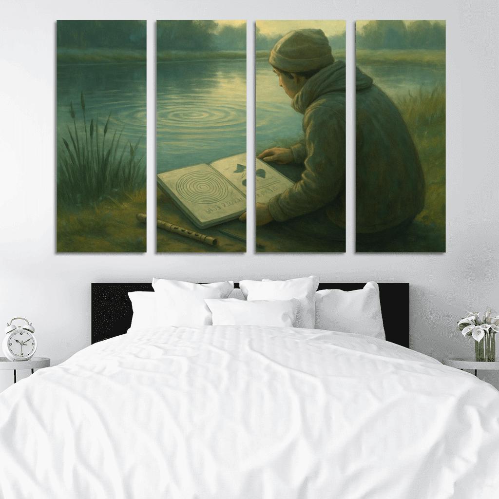 Acoustic Ecology Field Journaling abstract paintings frame