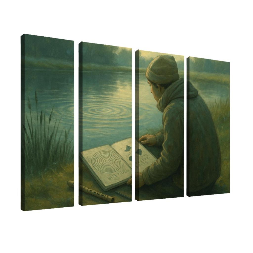 Acoustic Ecology Field Journaling abstract paintings frame