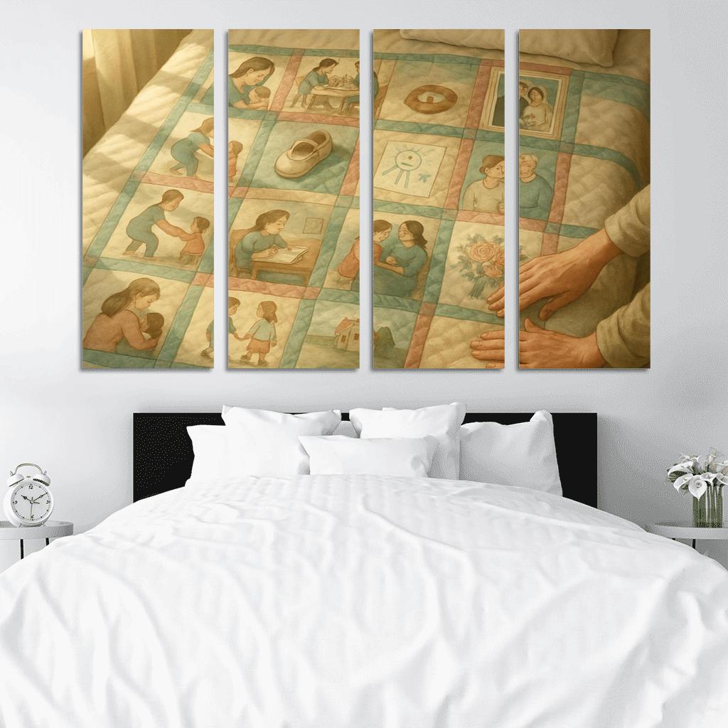 The Quilt Of Her Stories custom paintings frame