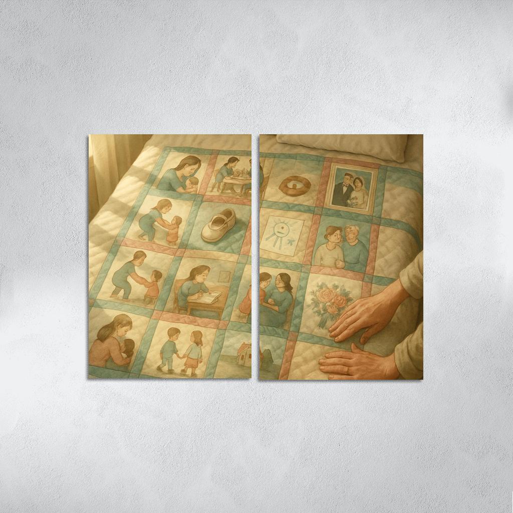 The Quilt Of Her Stories custom paintings frame