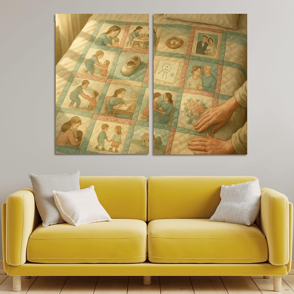 The Quilt Of Her Stories custom paintings frame
