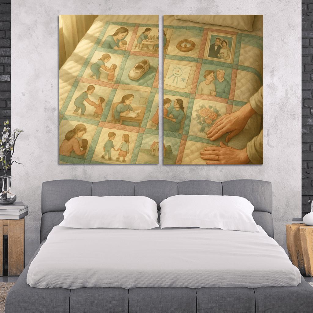 The Quilt Of Her Stories custom paintings frame