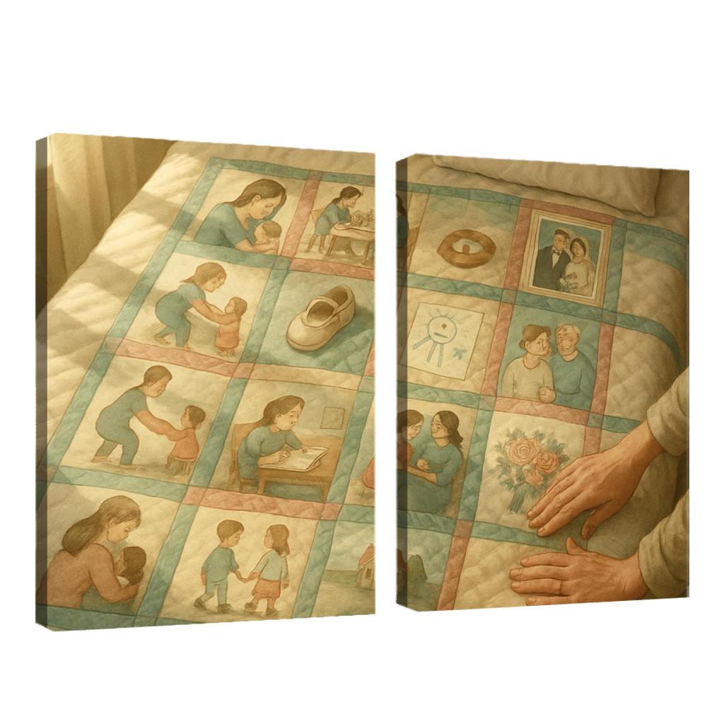 The Quilt Of Her Stories custom paintings frame