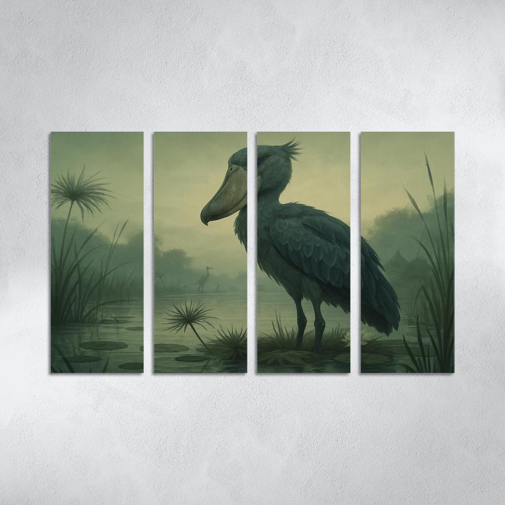 The Patient Shoebill Of The Papyrus Marsh custom paintings frame