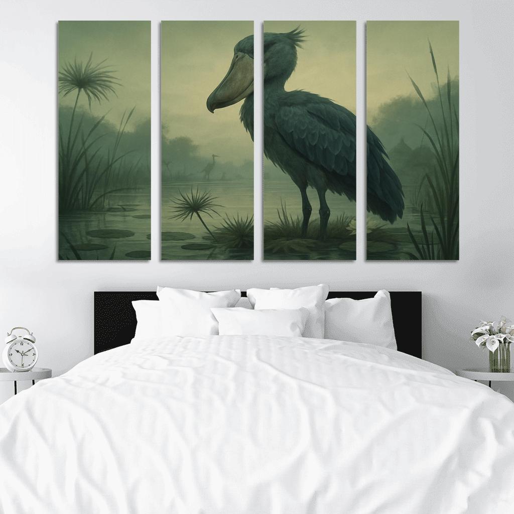 The Patient Shoebill Of The Papyrus Marsh custom paintings frame