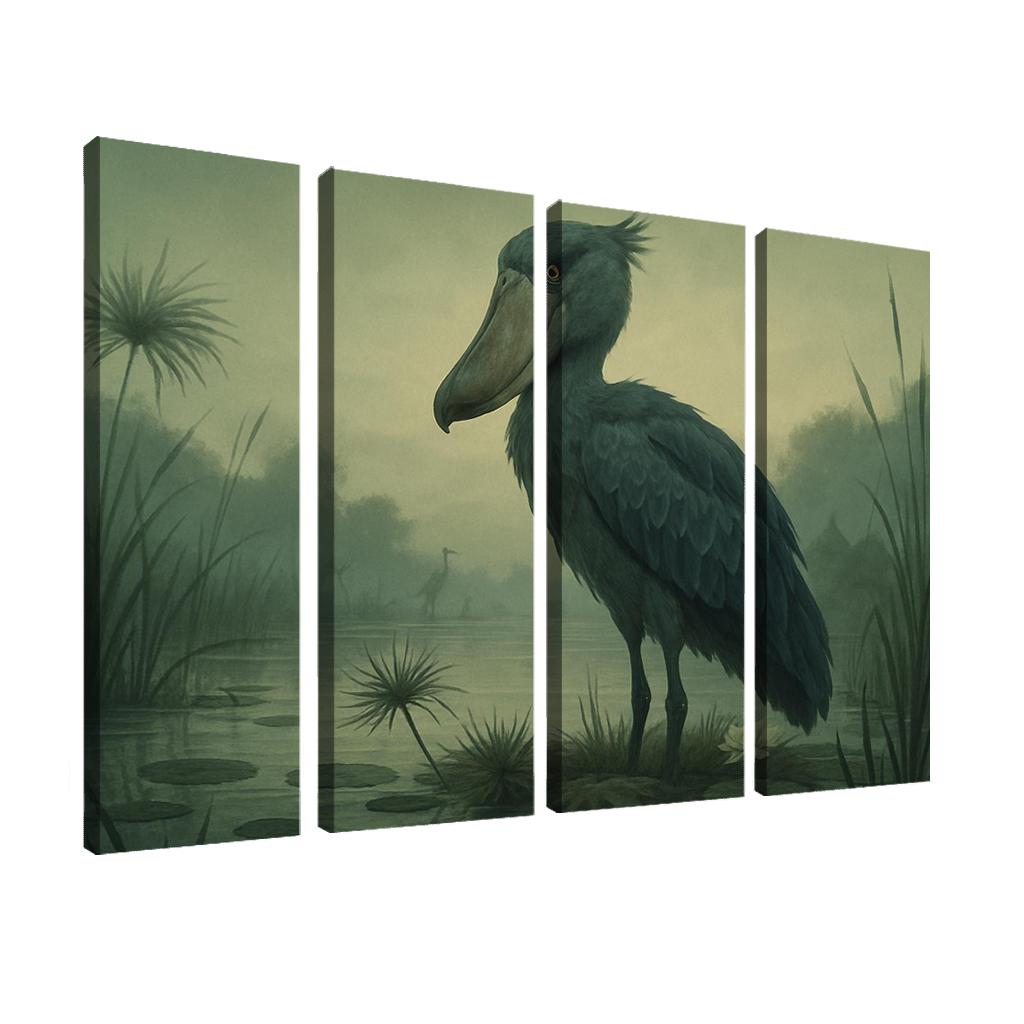 The Patient Shoebill Of The Papyrus Marsh custom paintings frame