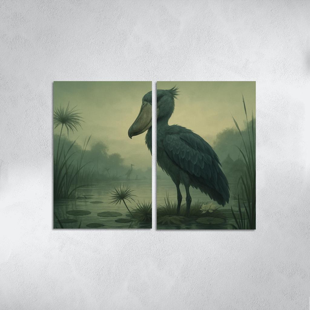 The Patient Shoebill Of The Papyrus Marsh custom paintings frame