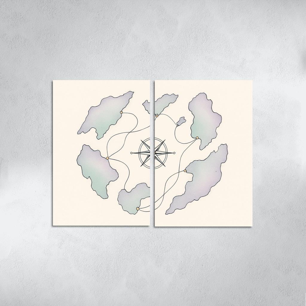 Celestial Compass Oceans wall decor