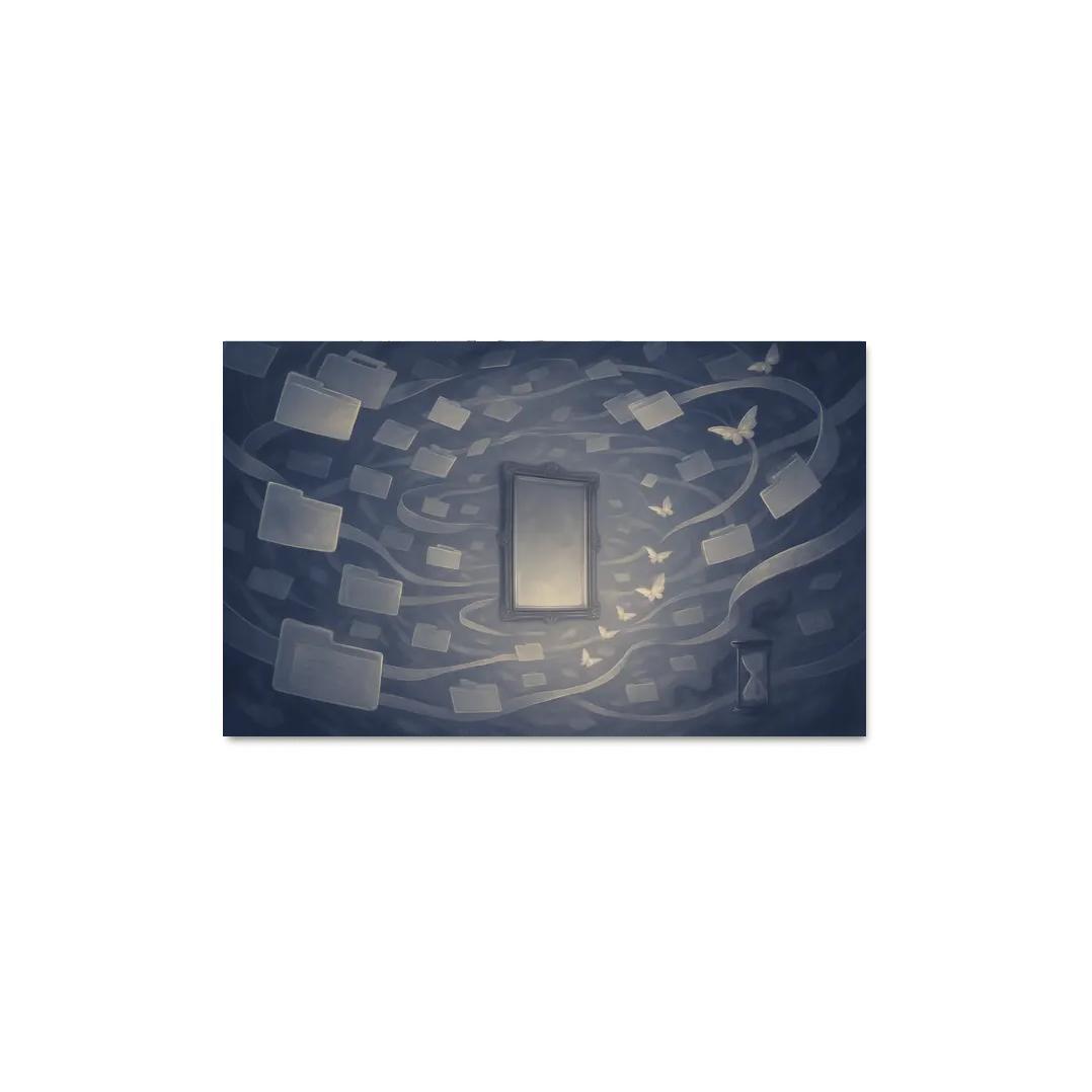 The Mirrorless Archive Of Unlived Choices custom paintings frame