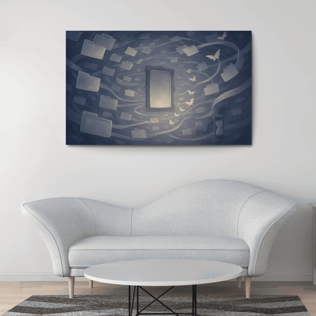 The Mirrorless Archive Of Unlived Choices custom paintings frame