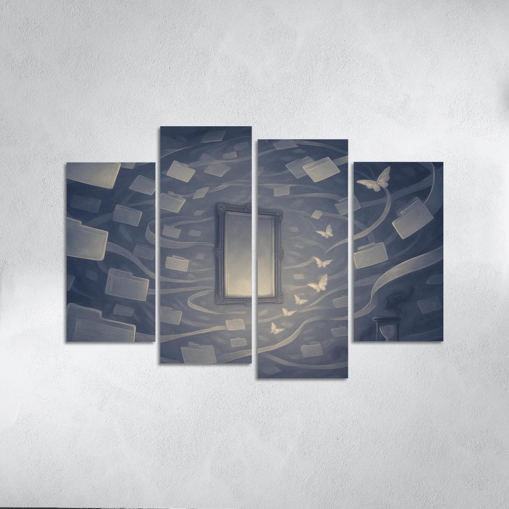 The Mirrorless Archive Of Unlived Choices custom paintings frame