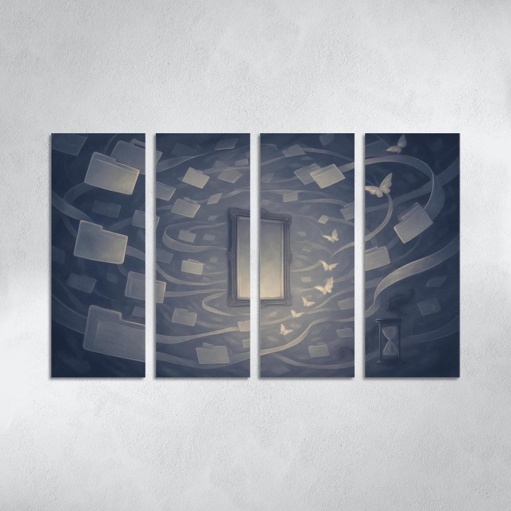 The Mirrorless Archive Of Unlived Choices custom paintings frame