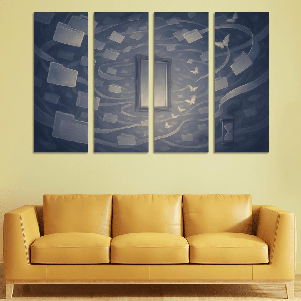 The Mirrorless Archive Of Unlived Choices custom paintings frame