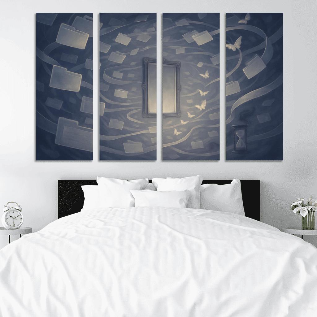 The Mirrorless Archive Of Unlived Choices custom paintings frame