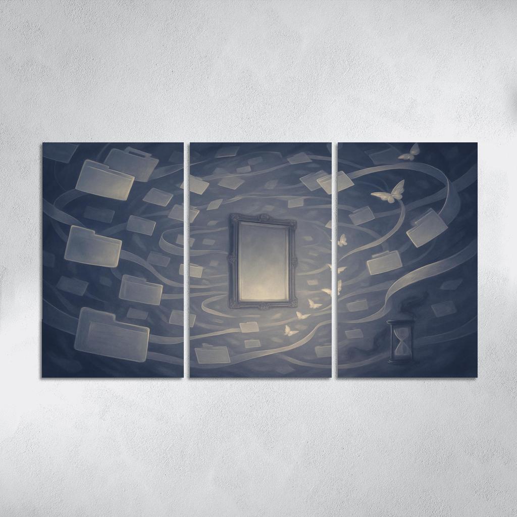 The Mirrorless Archive Of Unlived Choices custom paintings frame