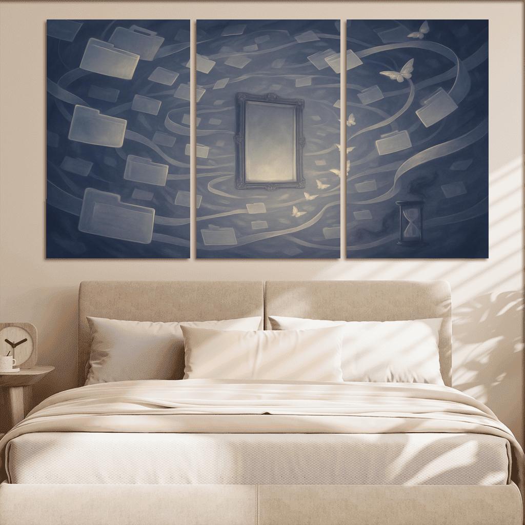 The Mirrorless Archive Of Unlived Choices custom paintings frame