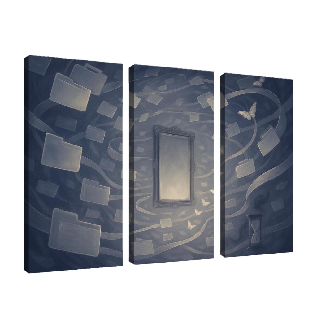 The Mirrorless Archive Of Unlived Choices custom paintings frame