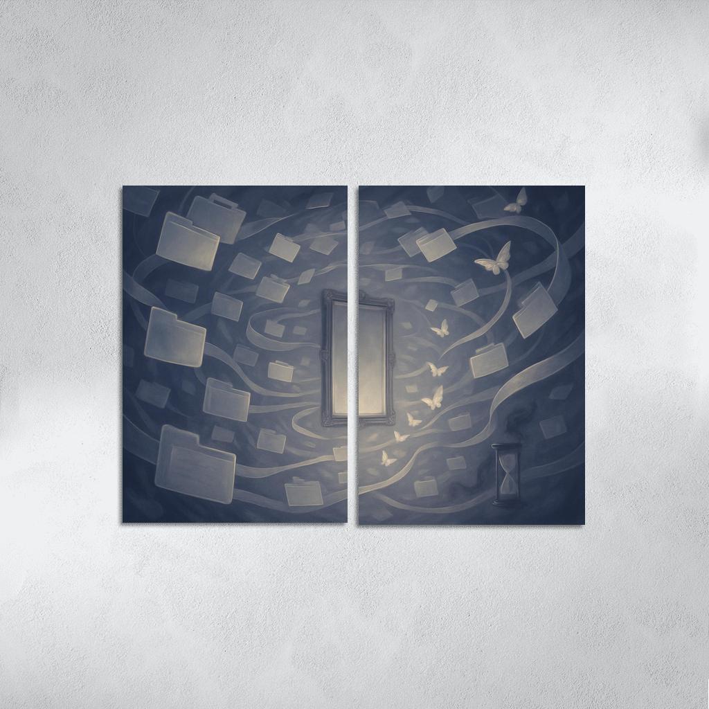 The Mirrorless Archive Of Unlived Choices custom paintings frame