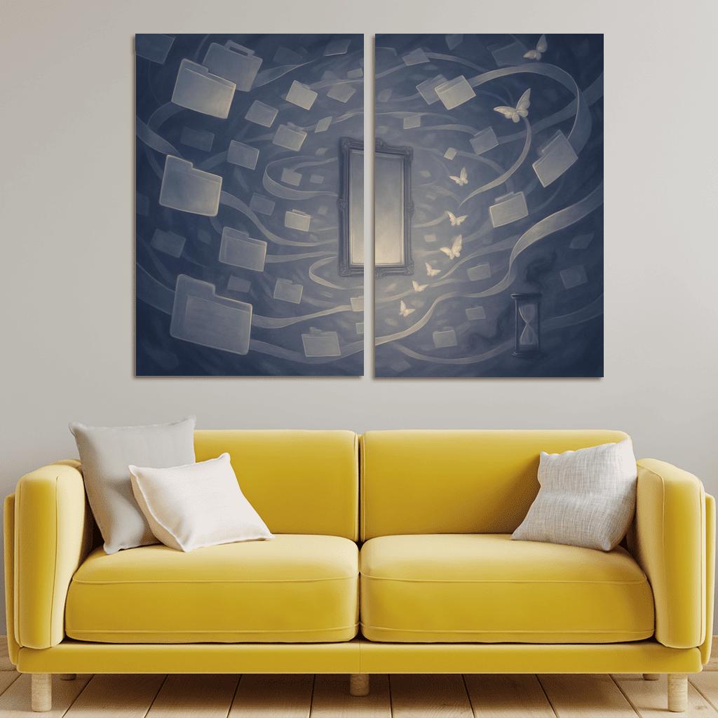 The Mirrorless Archive Of Unlived Choices custom paintings frame