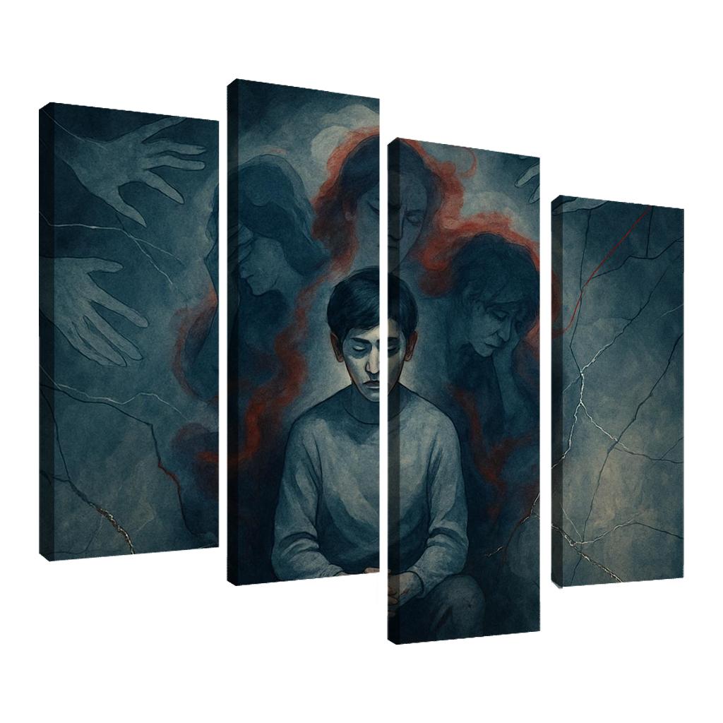 After The Sirens Quiet Mental Health And The Invisible Wounds framed paintings